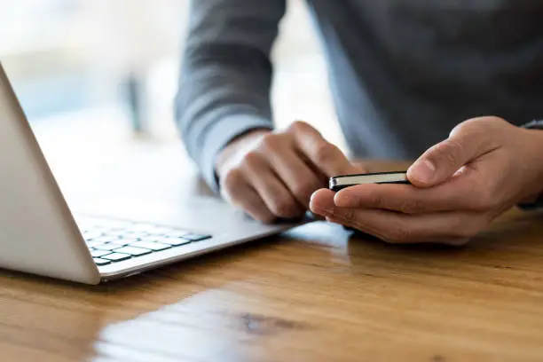 Person using a smartphone